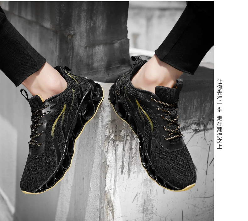 Мужская спортивная Уличная обувь для бега, черные удобные дышащие кроссовки, мужские повседневные Нескользящие износостойкие кроссовки на шнуровке