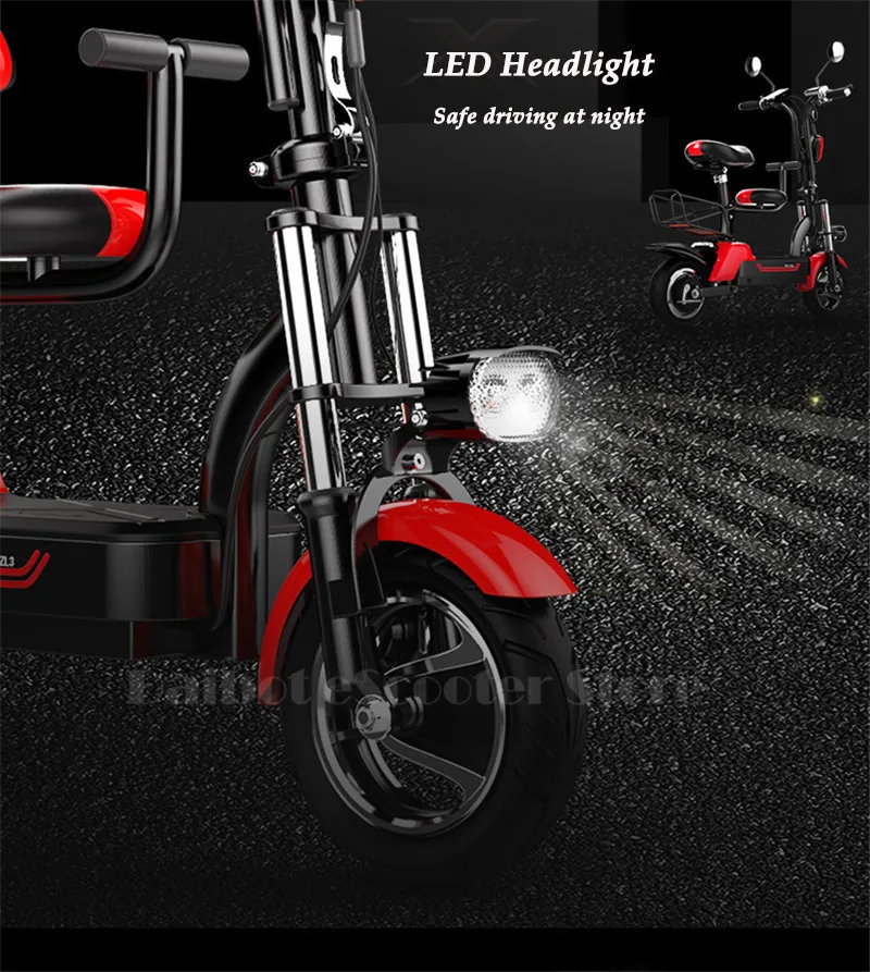 Daibot Electric Scooter Off Road Two Wheels Self Balancing Scooters 10inch 48V Portable Seat Folding Electric Bicycle Bike Adult (6)