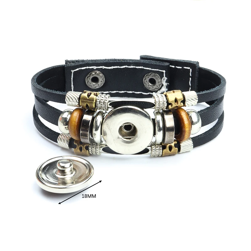 Leather Bracelet Luminous Saint Benedict Medallion Leather Bracelet Catholic San Benito Glass Cabochon Snap Button Bangles Multilayer Wristband