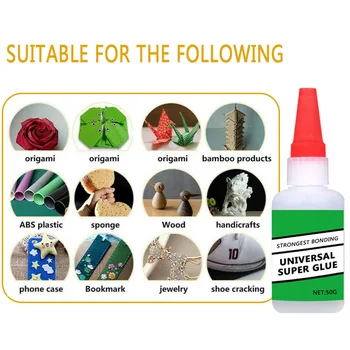 

Universal Super Glue Strong Plastic Glue Waterproof 30/50ml for Resin Ceramic Metal Glass L9