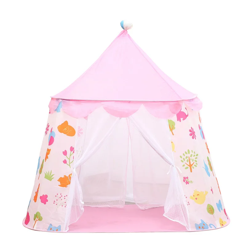 Kid Teepee Tent House For Game Room Decor Kids Outdoor Game Summer Children's Tent Princess Castle Tent  Portable Foldable Gifts 6