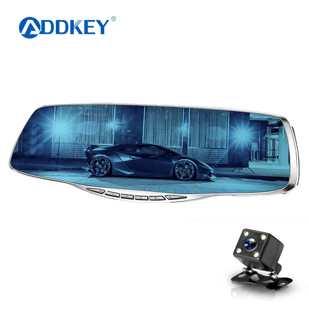

ADDKEY Car DVR 2 Cameras Lens 4.3 Inch Dash Camera Dual Lens With Rearview Camera Video Recorder Auto Registrator Dvrs Dash Cam