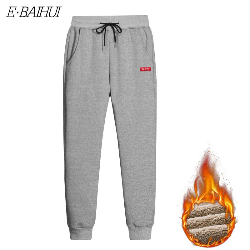 

Fleece Jogger Mens Pants Straight Trousers Male Winter Warm Velvet Sweatpants 7XL Tracksuit Thick Joggers Outside Autumn 2020