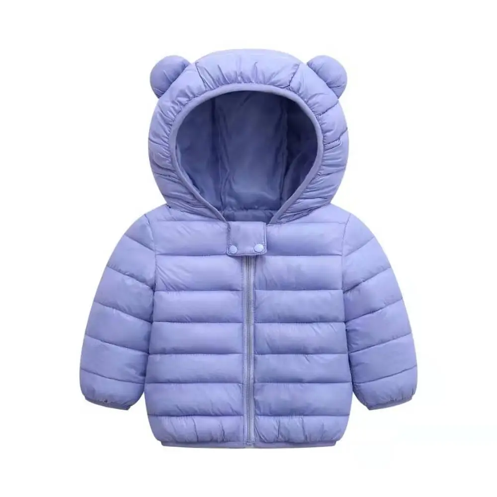 Kawaii/модные хлопковые куртки для мальчиков и девочек на осень и зиму детская верхняя одежда с капюшоном и ушками детское теплое пальто с хлопковой подкладкой для младенцев - Цвет: 10