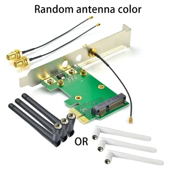 

Mini PCI-E To PCI-E Wireless Adapter W/ 3 Antenna WiFi For Intel 6300 6205 5100 Mini PCI-E To PCI-E Wireless Adapter
