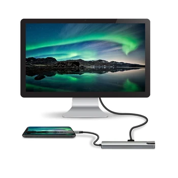 

Multifunctional 8-in-1 Type C Hub Laptop Computer Peripheral Docking Station USB Adapter with 65W PD HDMI SD/TF Card Reader