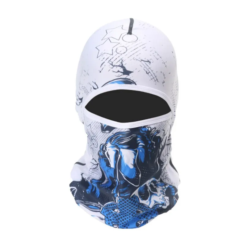 New Outdoor Bicycle Cycling Printing Ski Hats Mask Full Winter Warm Balaclava Breathable sunscreen cycling mask - Color: 5
