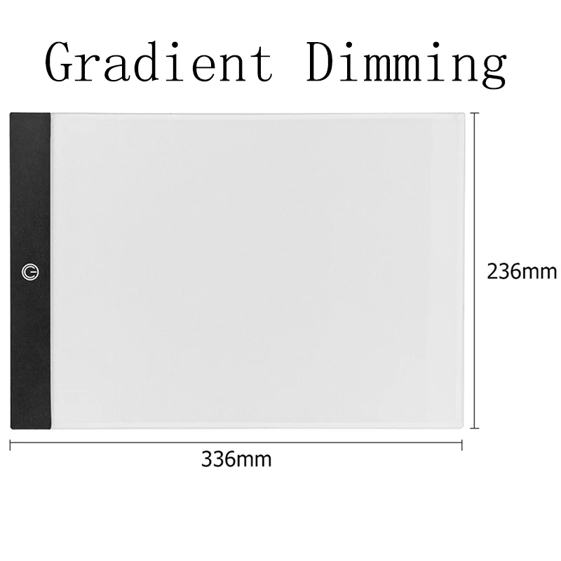 A4 Gradient Dimming A3/A4/A5 цифровой графический планшет доска для рисования со светодиодами покраска световой короб калькирование, копирование плавного затемнения цифровой планшет Настольный коврик - Цвет: A4 Gradient Dimming