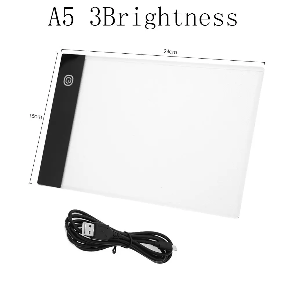 A5 3 Brightness VKTECH A3/A4/A5, графический цифровой планшет, светодиодный дисплей, ручка, планшет, панель, художник, светящийся трафарет, доска для рисования, планшет - Цвет: A5 3 Brightness