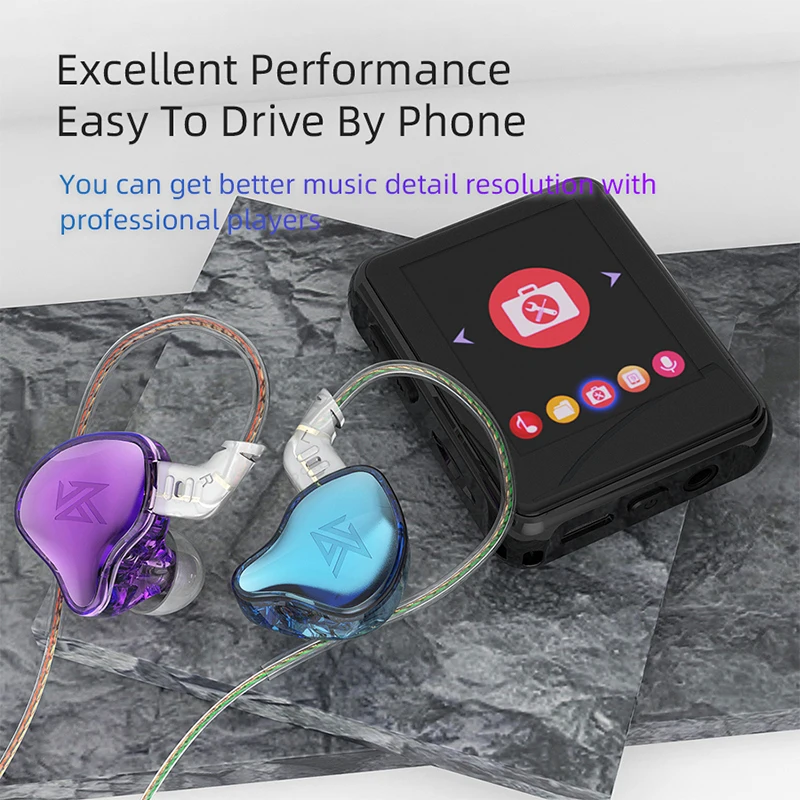 Edc Fones de Ouvido Dinâmico Alta Fidelidade Graves Fones no Monitor Esporte com Cancelamento Ruído Headse kz - Image 4