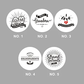 

Wholesale 230PCS 6CM DIY Design Pattern Wrapping Sticker Festival In celebrate of Grandparents Day Self Adhesive PackingCircular