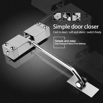 

Stainless Steel Automatic Mounted Spring Door Closer Adjustable Surface Door Closer Home Door Hardware Home Tools Accessories