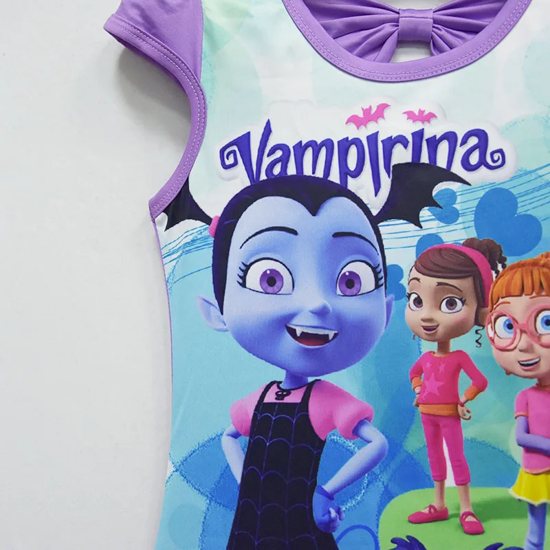 Junior Vampirina/комплекты одежды для сна для девочек милые топы без рукавов с героями мультфильмов для От 3 до 10 лет и девочек+ штаны, одежда для сна пижамный комплект, рождественские день рождения подарки