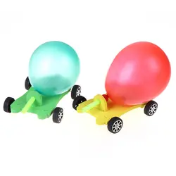 DIY приводимый в движение воздушным шариком автомобиль Recoil Force Science technology эксперимент игрушки для учащихся