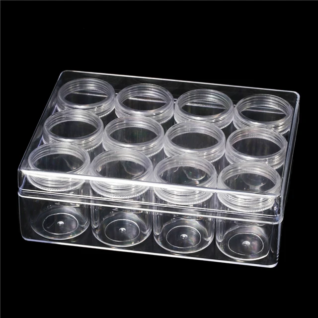 Clear Small Plastic Storage Box Jewelry Beads Organizer Case Container  Durable