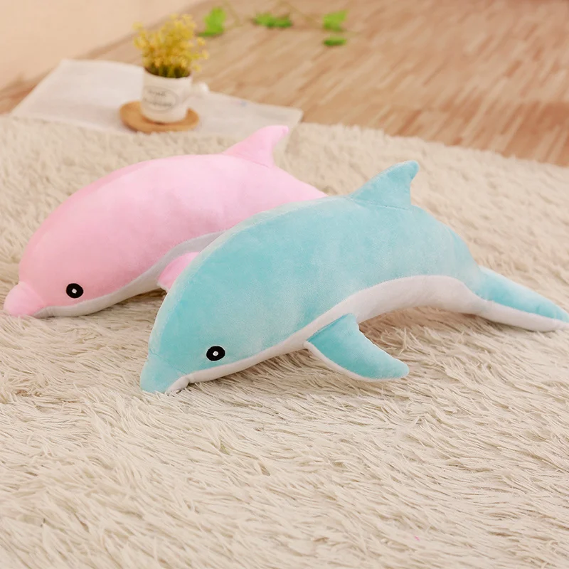 Большой размер большая плюшевая игрушка Дельфин набивное морское животное плюшевое кукла мягкая детская подушка для сна Рождественский подарок на день рождения для детей