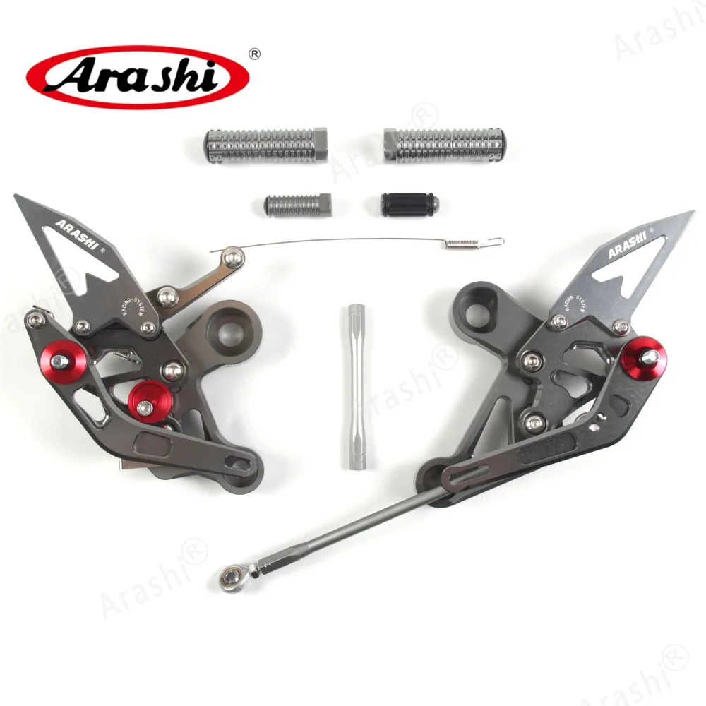 SMOKU MOTOR CNC Aluminum Rising Kit Footrest Rearset Kit for Yamaha MT09//FZ09 2014-2017 Gold