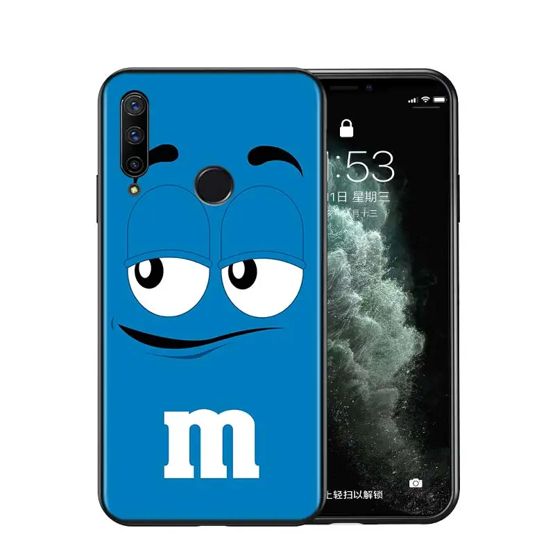 Silicone Cover Cute M&M‘s Chocolate For Huawei Honor 9 9X 9N 8S 8C 8X 8A V9 8 7S 7A 7C Pro lite Prime Play 3E Phone Case