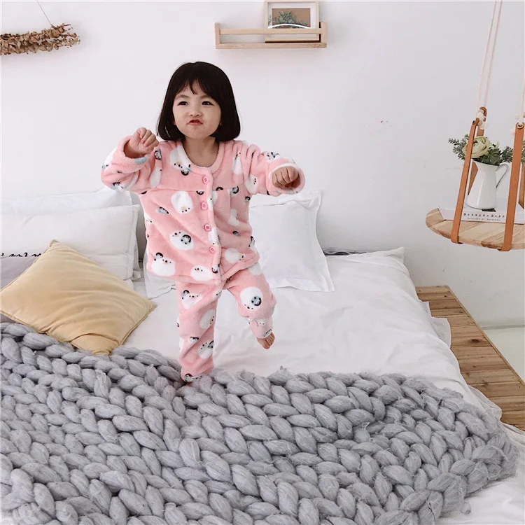 You gato negro mi/2019 г. Зимняя новая стильная Фланелевая пижама с длинными рукавами для мужчин и женщин
