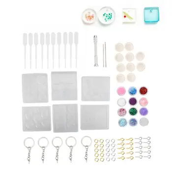 

6pcs Silicone Gel Resin Casting Molds Jewelry Processing Accessories DIY Craft Jewelry Pendant Crafting Making Mold