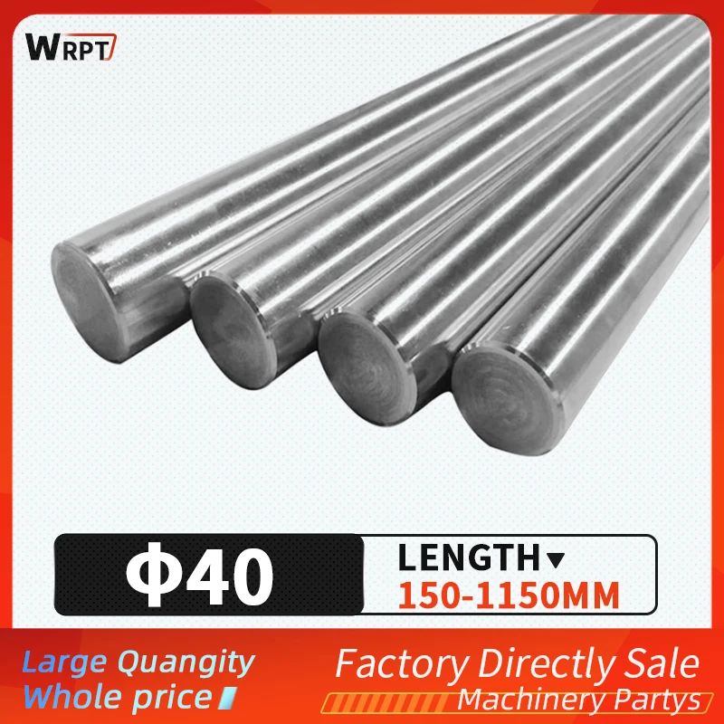 

Linear guide rail optical axis chrome-plated rod processing high-precision cylindrical 1/2PCSφ40 polishing rod L = 150MM-1150MM