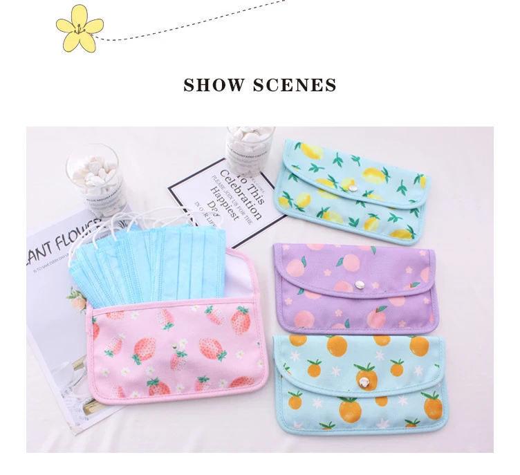 Small Women Bag Makeup for Phone Organizer with Clasp Box Save Disposable Masks Cosmetic Cover Face Storage Case Holder Purse