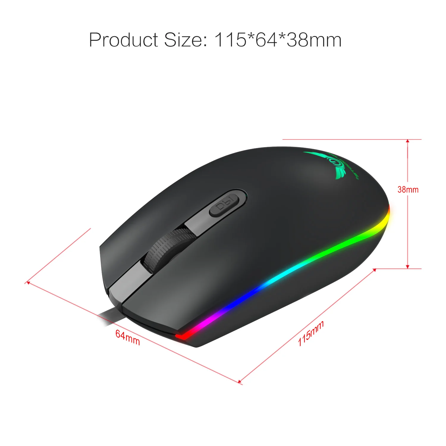 Профессиональная USB Проводная мышь 1600 dpi 4 кнопки оптическая игровая мышь Мыши светодиодный мышка с подсветкой для ПК ноутбука компьютерных игр