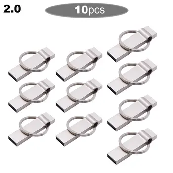 

10pcs/lot USB 2.0 32GB 64GB Real Capacity USB Flash Drive 128GB Pendrive 16GB 4GB Pen Drive U Disk Flash Memory Stick free logo