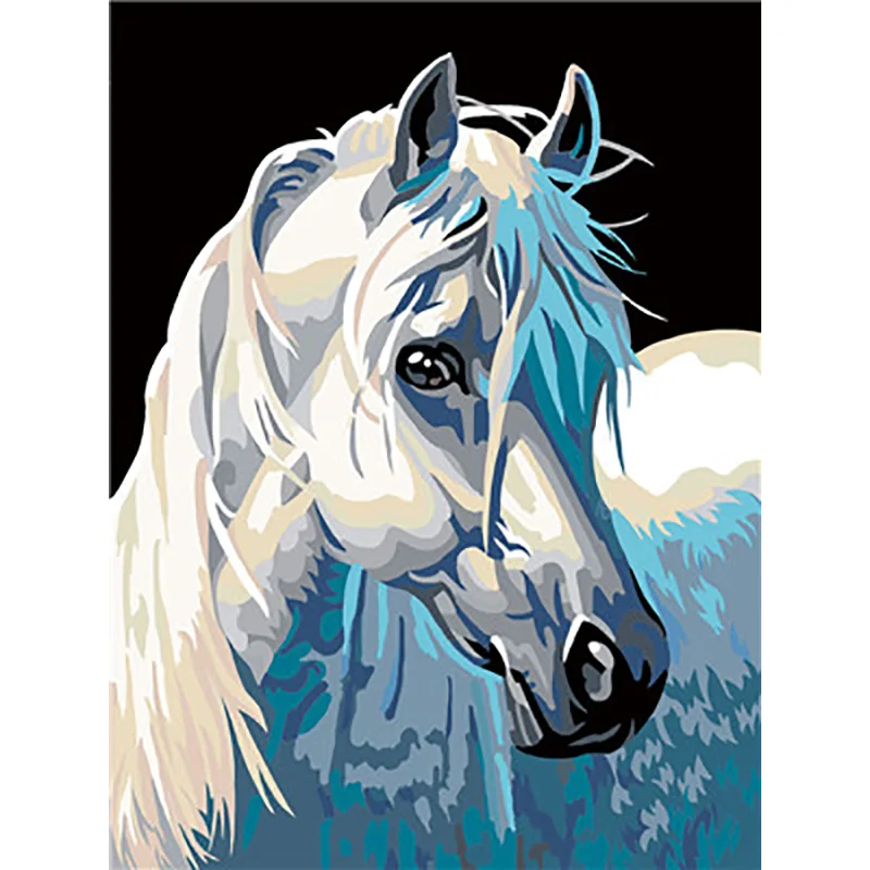 Лошадь Раскраска по номерам для взрослых живопись картины по номерам пронумерованная раскраска schilderen op nummer lienzo