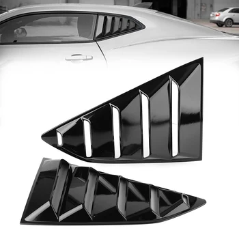 

Glossy Black Car Rear Side Window Louver Air Vents Cover Trim Replacement For 2016 2017 2018 Chevy Camaro