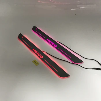 

Acrylic door sill plate strip with led decorative welcome light moving door scuff for VOLVO XC40
