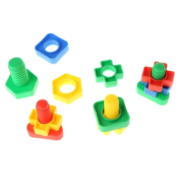 

Insert Blocks Screw Building Blocks Nut Toys Children Educational Montessori Toy