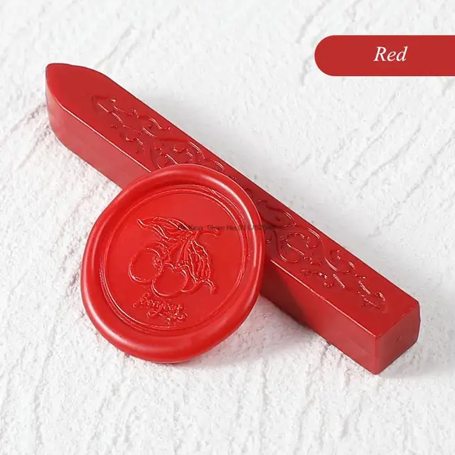 24 Colors Flower Seal Wax DIY Card Invitations Envelope Retro Wax Seal Stamp Wax Seal Magic Arrow Pattern Wax Stick With Wick Red