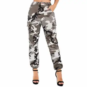 

New Fashion Women Pants Skinny Camo Camouflage Printed Clothes Casual Pocket Long Trousers 3 Colors