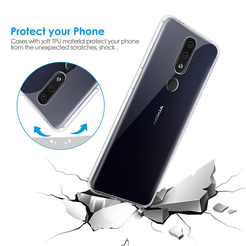 Прозрачный мягкий силиконовый чехол для Nokia 4,2 задняя крышка ультра тонкий прозрачный ТПУ 360 защитный мобильный чехол для телефона Nokia4.2 сумка