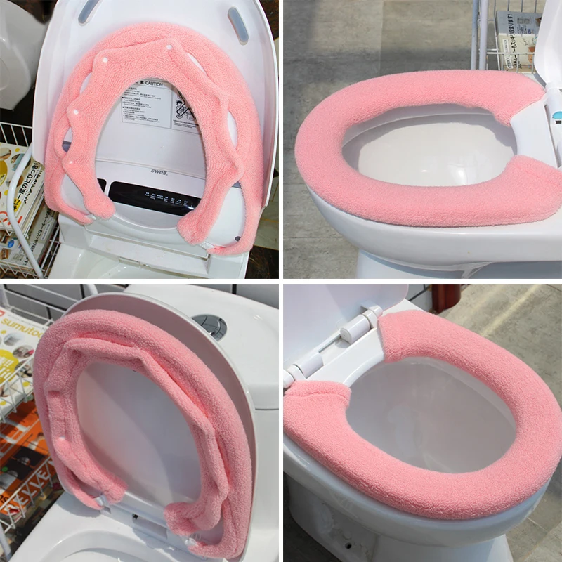 

Hot Bathroom Toilet Pad Universal Warm Washable Toilet Seat Cover Mat Set Closestool Mat Seat Case Toilet Lid Cover Tools