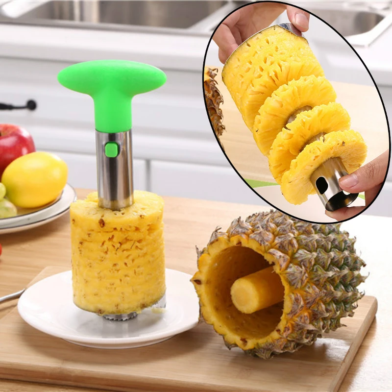 

Stainless Steel Easy to use Pineapple Peeler Accessories Pineapple Slicers Fruit Knife Cutter Corer Slicer Kitchen Tools