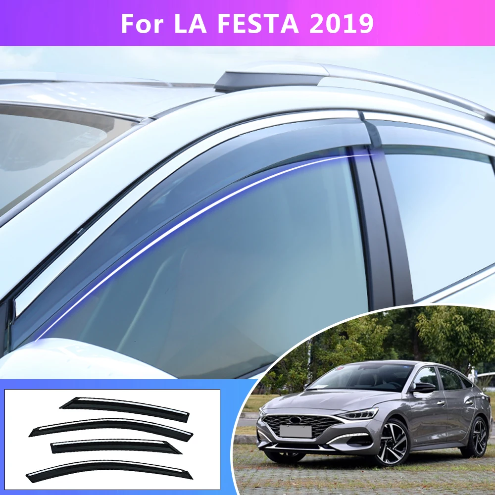 

Window Weather Shield Deflector Guard For Hyundai LAFESTA 2019 Car Styling Auto Accessories Sun Rain Visor Awnings 4Pcs