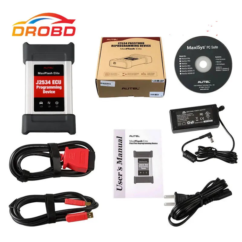 Инструмент программирования Autel MaxiFlash Pro J2534 ECU работает с Maxisys 908/908P MF2534 Бесплатная