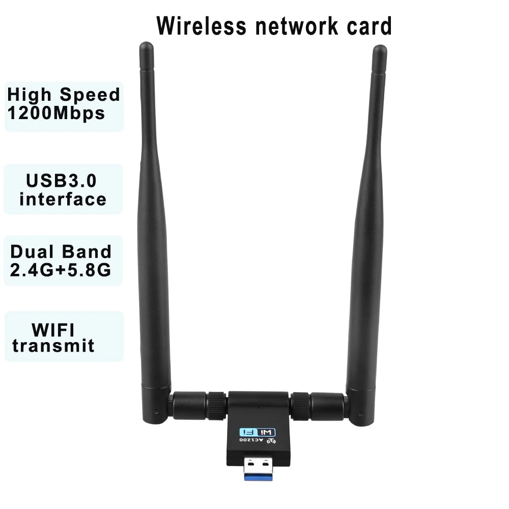 Беспроводной USB 3,0 WiFi адаптер AC1200M сетевая карта для ПК Windows/MAC OS/Linux 2,4G 5 ГГц Wi-Fi приемник ключ