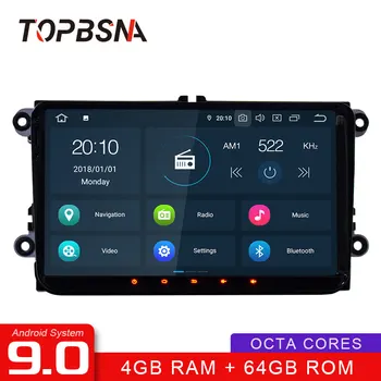 

TOPBSNA Android 9.0 Car DVD Player For Volkswagen VW Passat B6 CC b7 Polo MK4 MK5 Golf 4 5 Tiguan Jetta BORA 2 Din Radio Stereo