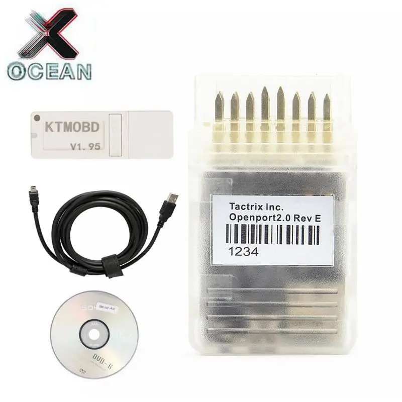 Skup Wysokiej jakości KTMOBD V1.95 ECU programator i skrzynia biegów narzędzie do aktualizacji mocy Plug and Play przez OBD z kablem Dialink J2534 V1.94