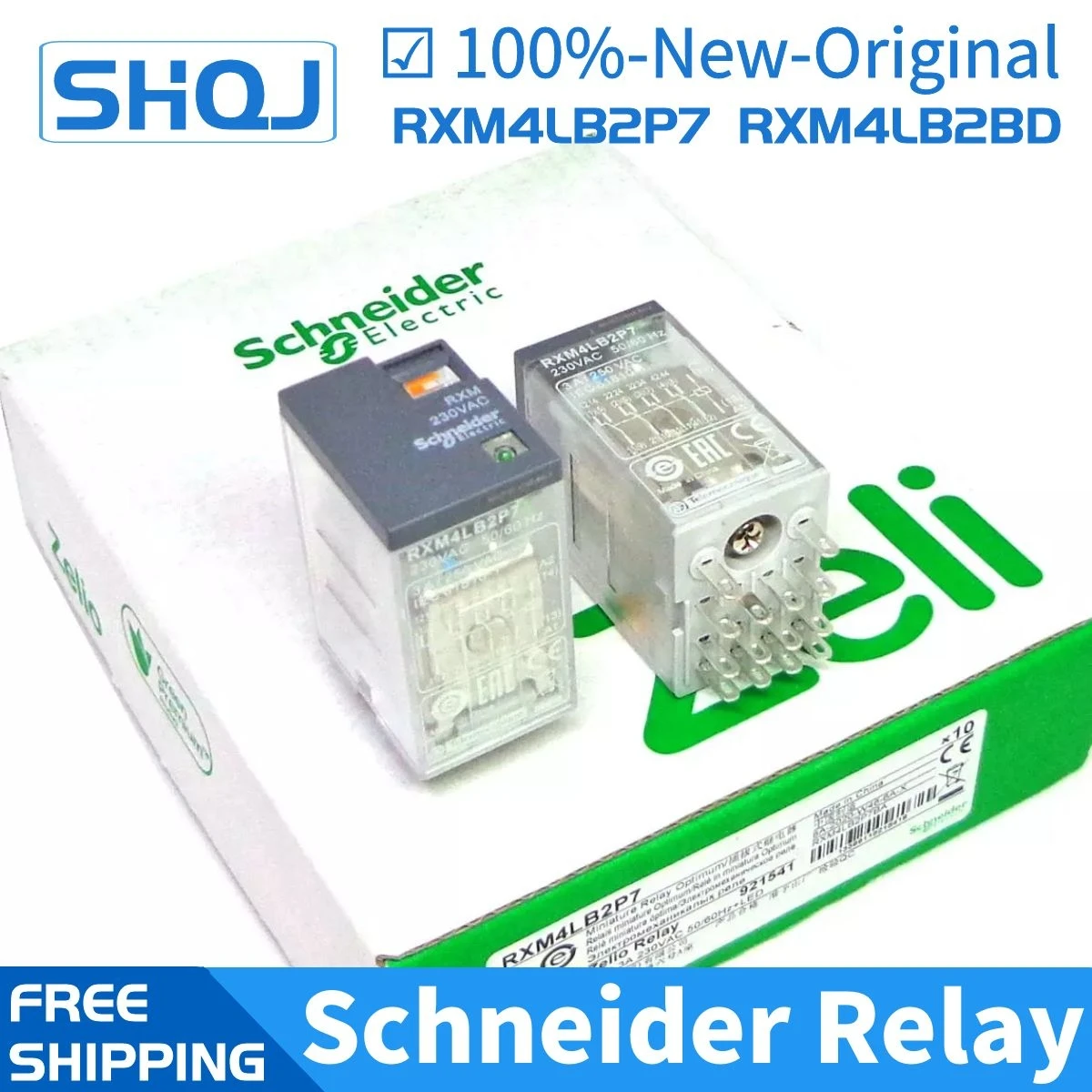 Brand Novidades Original Schneider Relé Rxm4lb2bd Rxm4lb2p7 Rxm4lb2f7 Rxze1m4c 4co 3a 24vdc 230vac 120vac Pcs