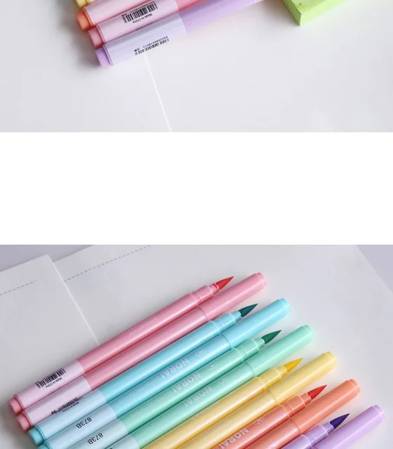 NiArt Paquete de 10 rotuladores con purpurina, punta fina de cincel,  colores fluorescentes surtidos para diario de arte, colorear letras a mano