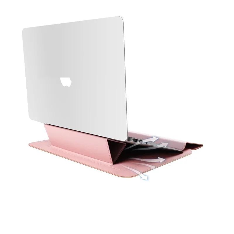 Couro Magnético Flip Case para Laptop Suporte Dobrável Almofada de Pulso Bolsa de Carregador para Honra Magicbook 16 Pro X15 14 X16 - Imagem 4