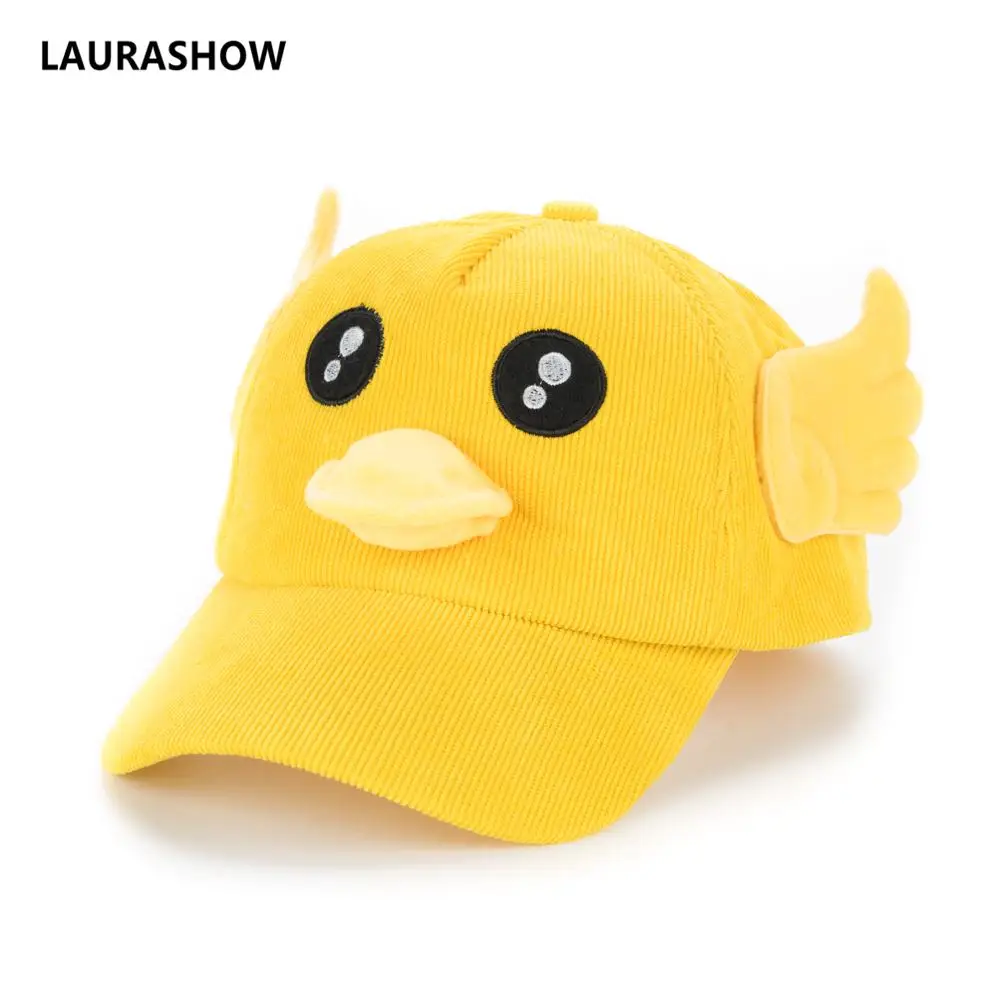 Цвет: желтый Laurashow Kids Cartoon Duck Baseball Cap Baby Sun Hat - Цвет: Цвет: желтый