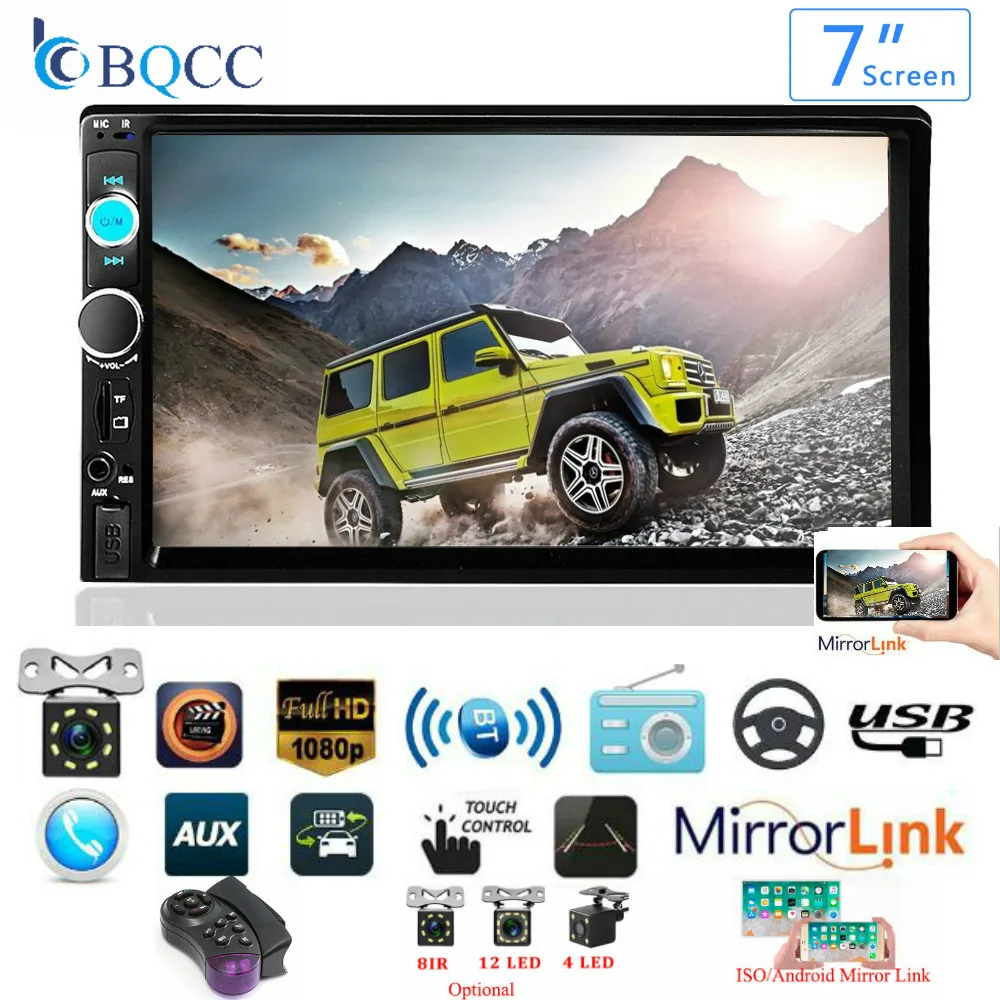 

Autoradio 2 Din 7 Inch Car Radio Bluetooth Auto Stereo Multimedia Player MP5 Support Rear View Camera Double