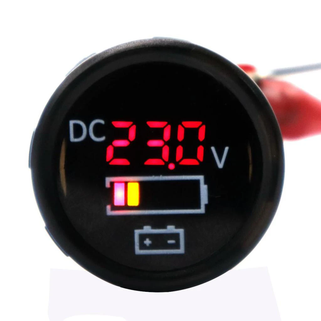 12 24V Car Digital Voltmeter Voltage Display Meter Gauge Motor Boat Red LEDVolt Meters
