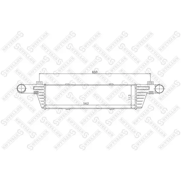 Интеркулер MB W210 2.5TD/2.9TD 95-99 STELLOX 10-40045-SX