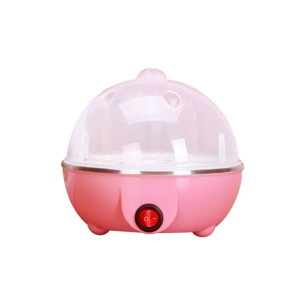 Многофункциональные электрические котлы быстрая яичная плита 7 яиц емкость Автоматическое выключение Быстрый яичный котел Пароварка кухонные инструменты - Цвет: Розовый